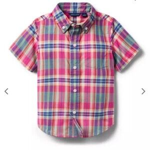 NWT- Janie and Jack Plaid Kids Shirt  (Size 8)